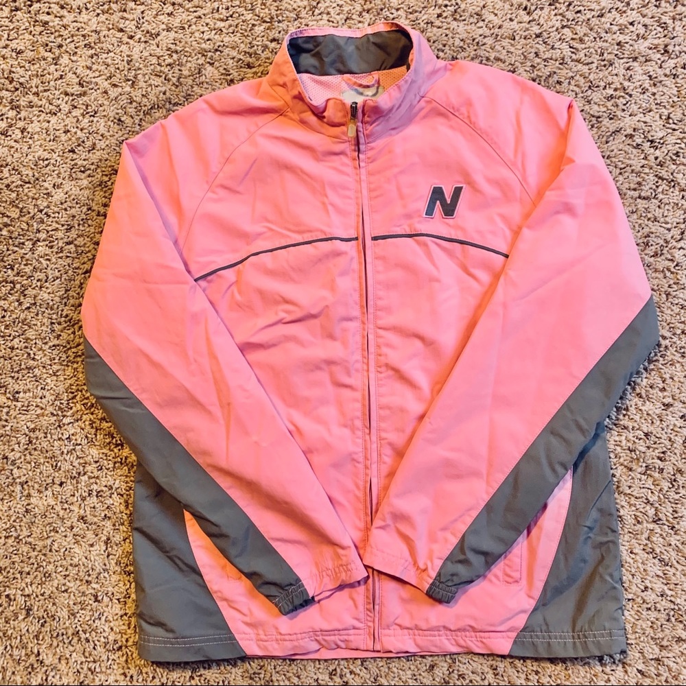 New Balance Pink / Grey Nylon Jacket size M